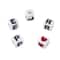 White Alphabet Cube Crafting Beads, 6.7mm by Bead Landing™